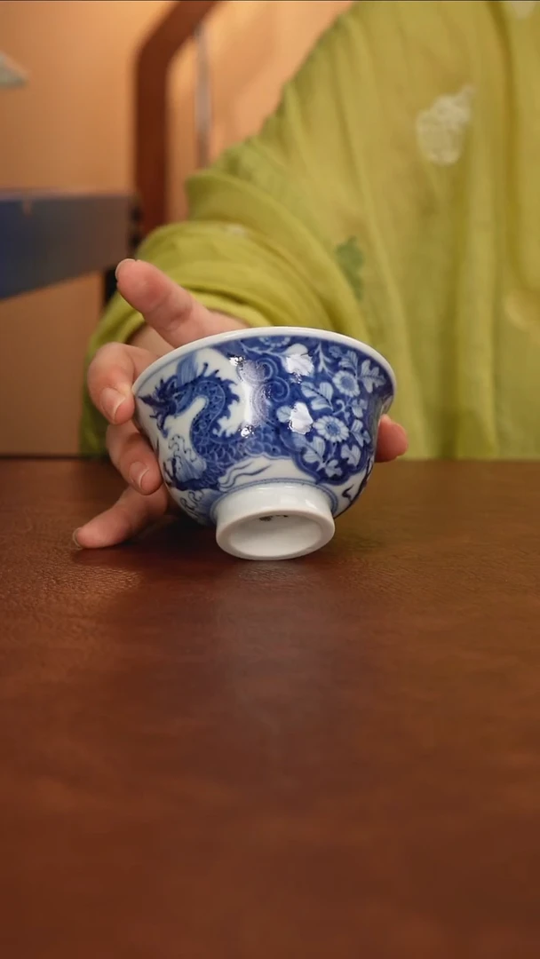 景德镇瓷器，青花瓷手绘茶具~