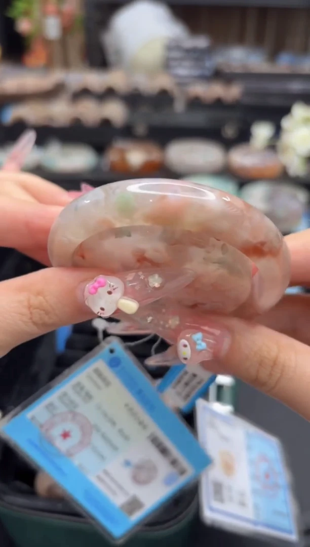 未镶嵌手镯石英质玉307(56圈赠送镯心)