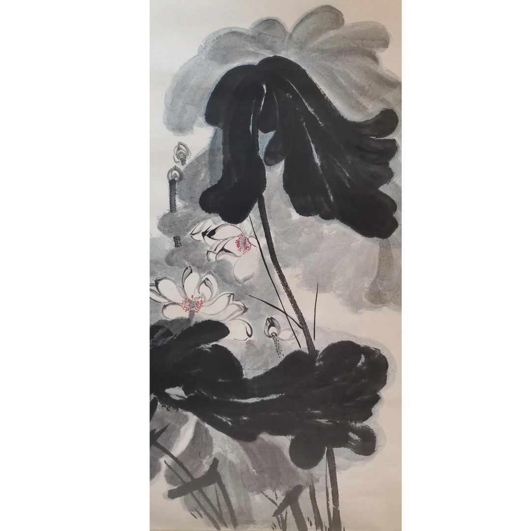 【辽拍】V250709-2-995《荷花》（8.1平尺)  纸本镜片 yy0103t