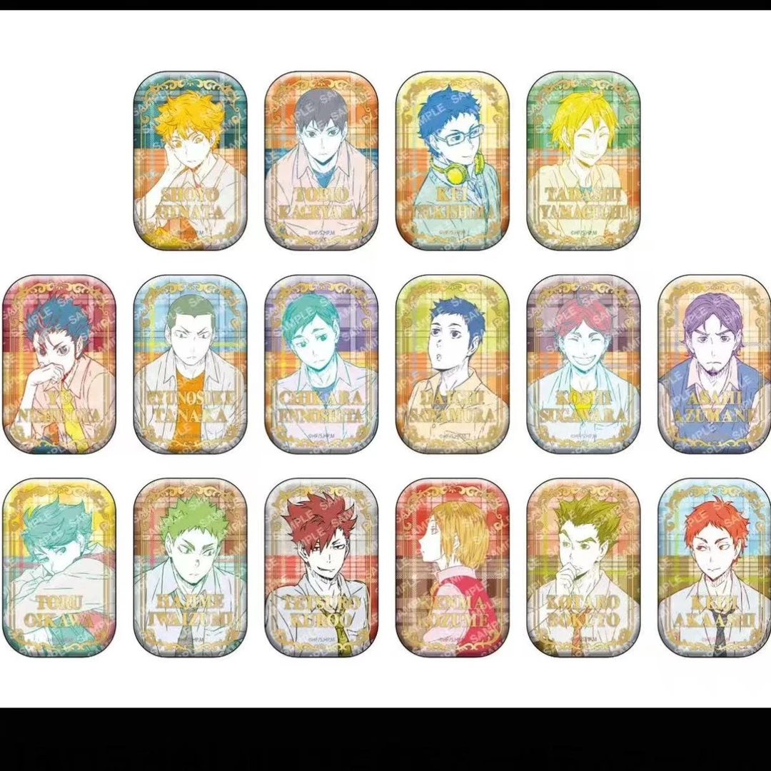 【排球少年】烫金方一弹 吧唧盲抽 平拆转盘 默认代拆