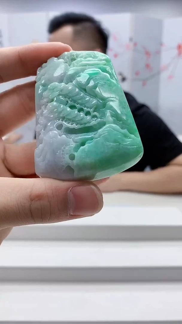 定制翡翠未镶嵌5161bb-毛货挂件70