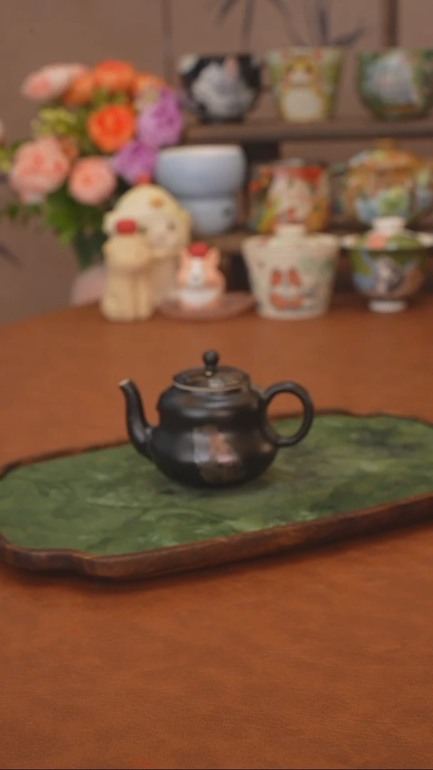 捡漏   烧银箔壶