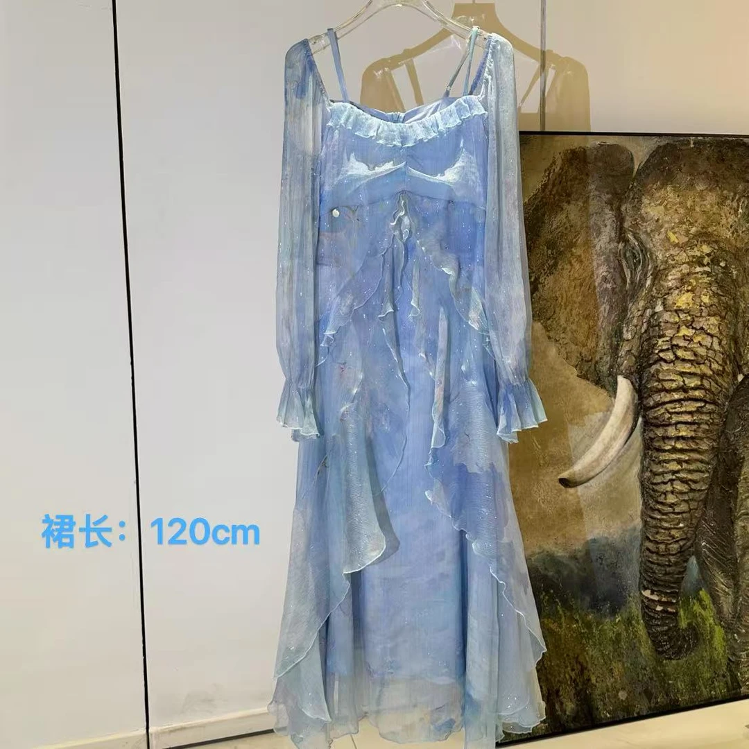 【九色鹿-连衣裙】重磅100桑蚕丝连衣裙25-002洋气轻奢气质