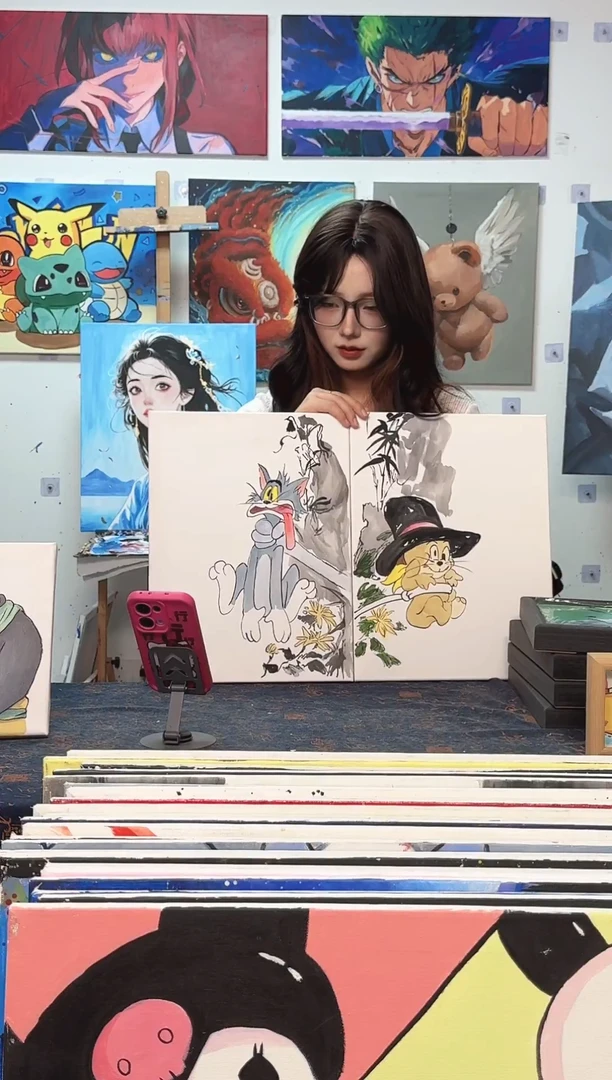 丙烯画最*汤姆杰瑞丙烯画x