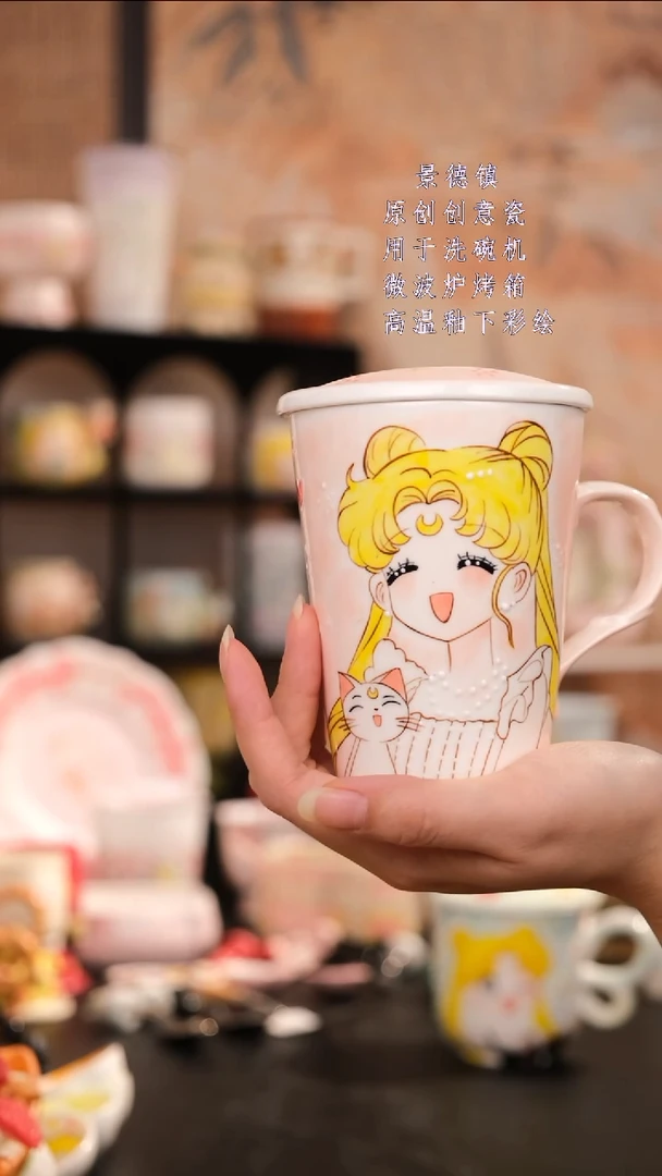 摆件景德镇手工手绘设计师款