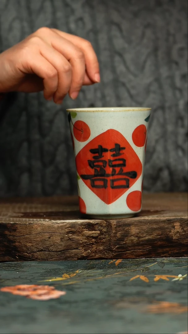 【闪购商品】杯釉下彩手工手绘同款陶器