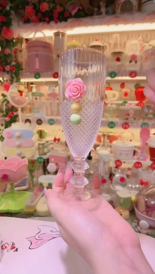 其他品质好发货快放心拍！粉色玫瑰花红酒杯