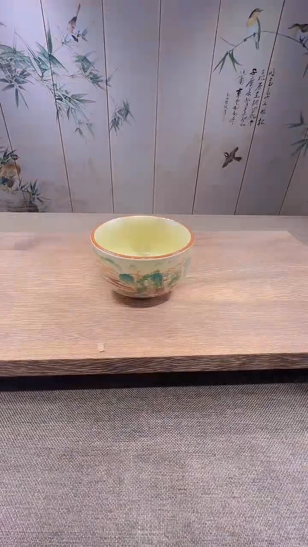 @微光茶器山水铜钱禅定主人杯TJ084