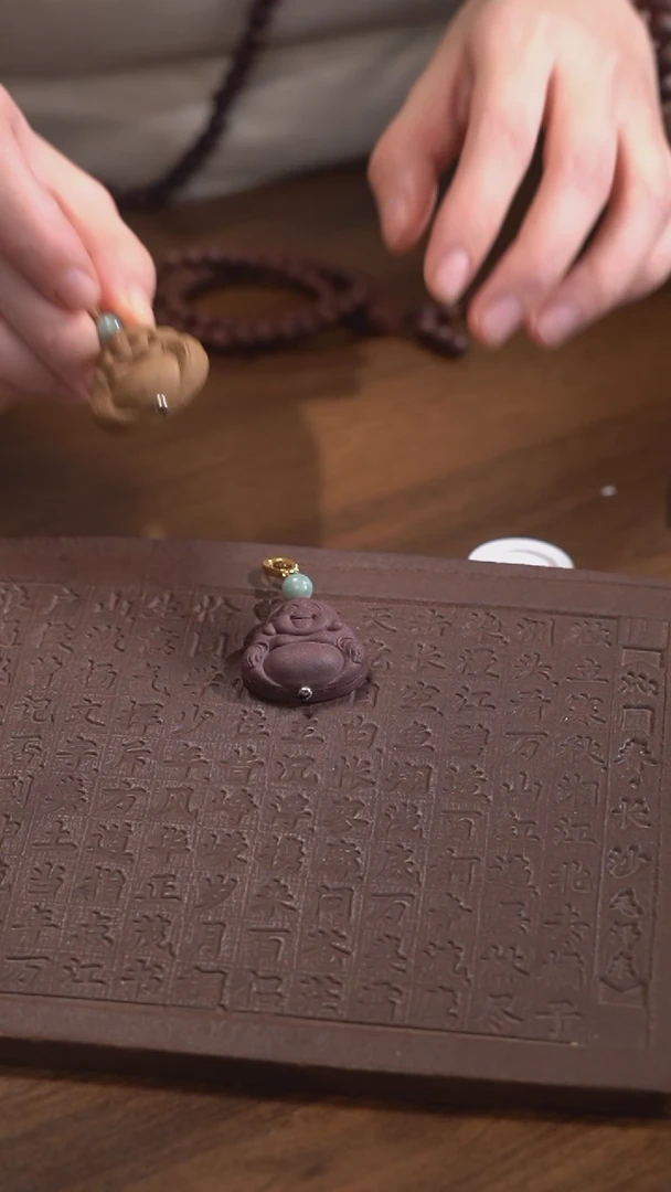 【闪购商品】泥塑木樨小佛公活扣