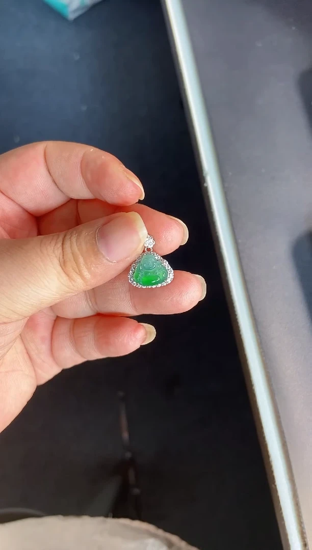 吊坠(不含链)银S925镶嵌翡翠1