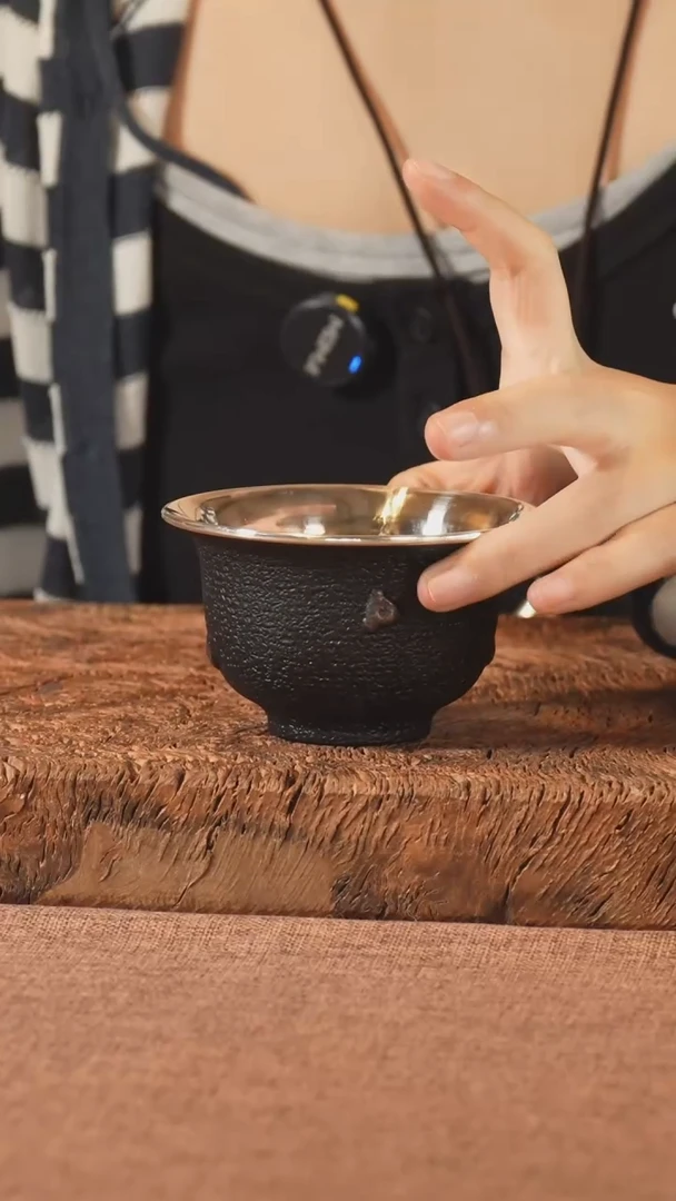 匠心严选 铁包银大号压手杯