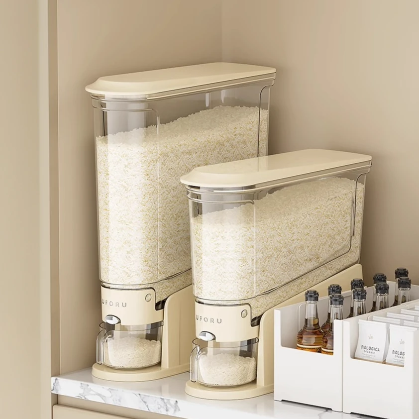 米桶按压式家用2025新款密封装米缸夹缝储粮桶米箱防虫防潮出米桶