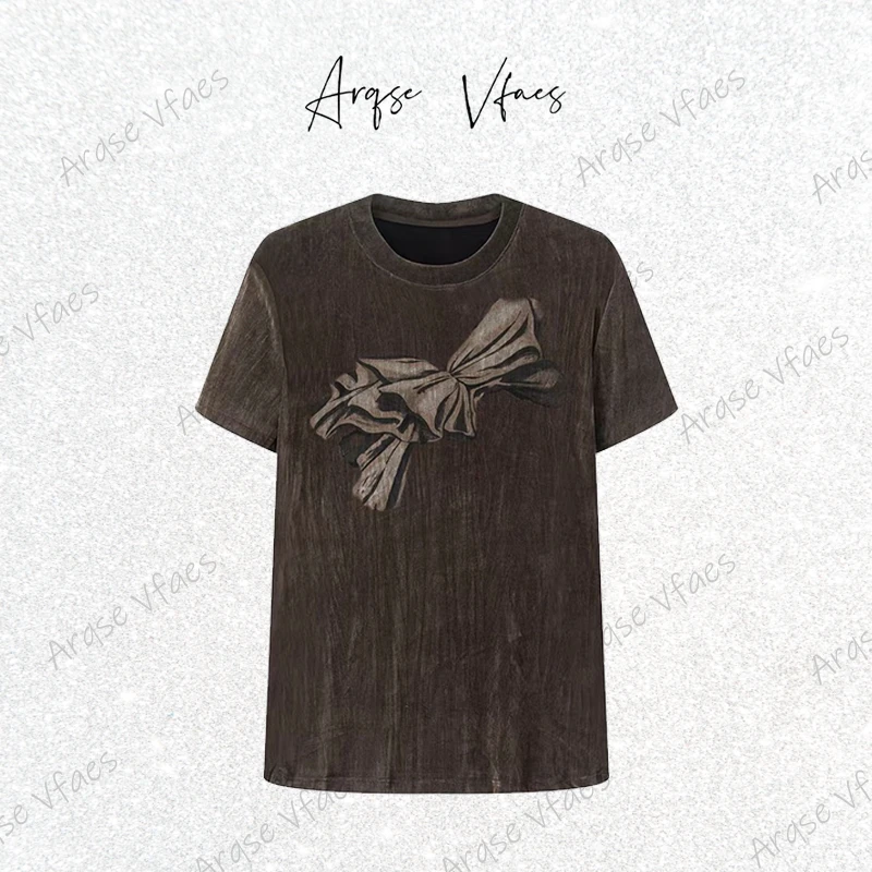 [ARQSEVFAES正品]—2025夏季新款圆领休闲短袖T恤-AR613015复古T恤