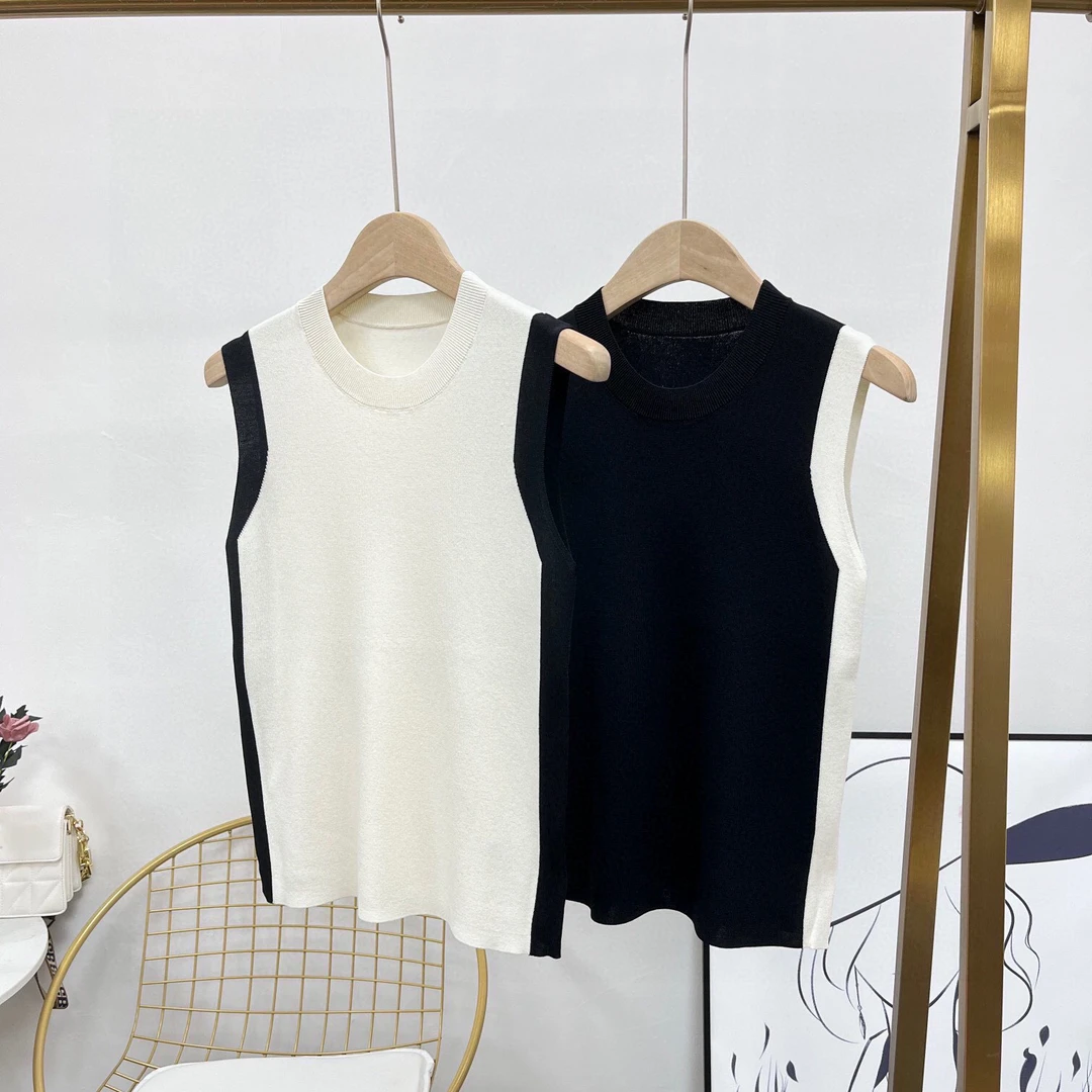 Bing Studios｜黑白撞色无袖上衣8250时尚休