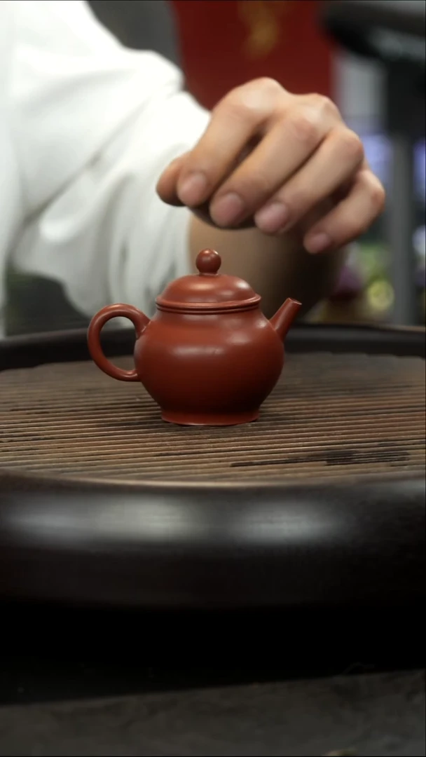 茶壶紫砂朱泥 橄榄壶