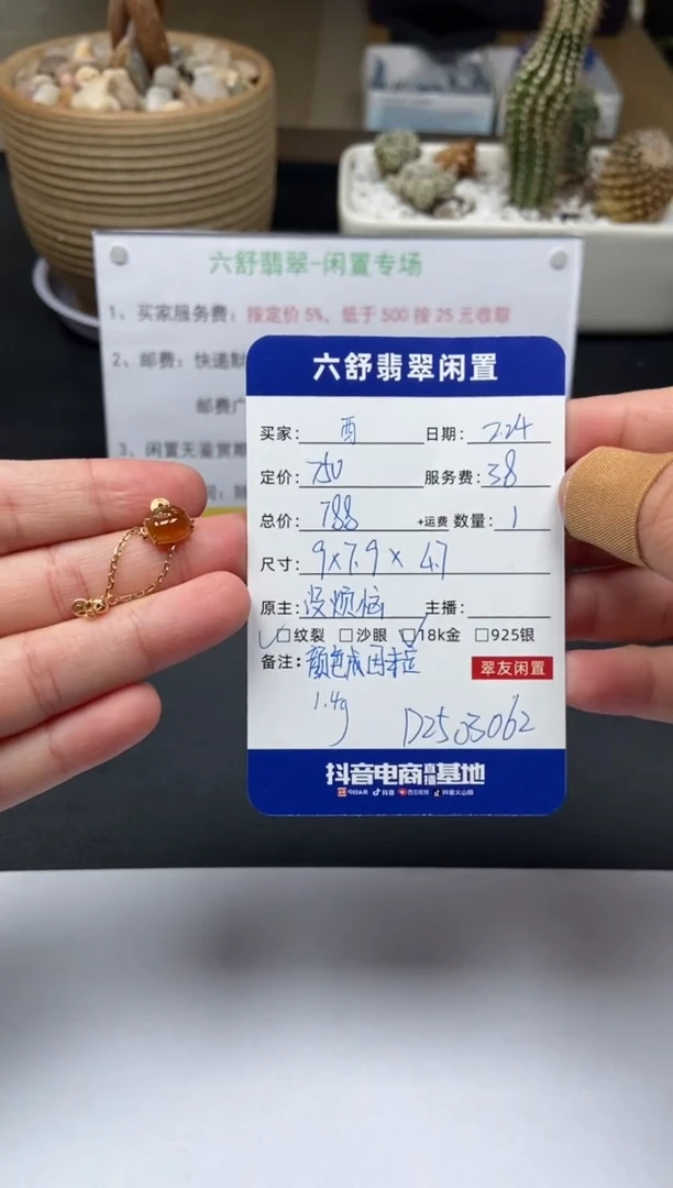 【闪购商品】翡翠颈饰18K金镶嵌D2503062