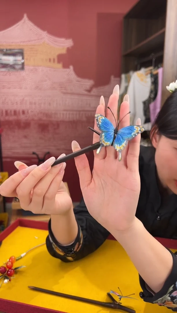 【闪购商品】刺绣非遗绒花（发饰）