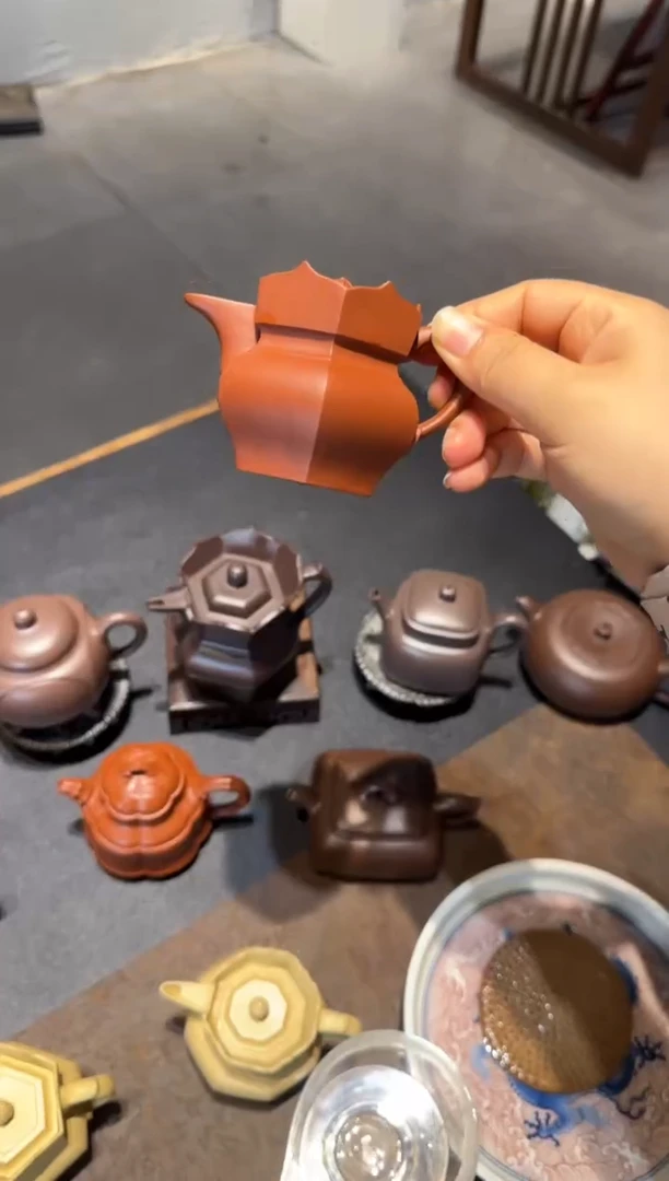 茶壶紫砂股***醒朱泥小僧帽 135cc