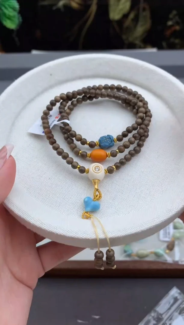 未镶嵌绿松石项链多圈顺.A117