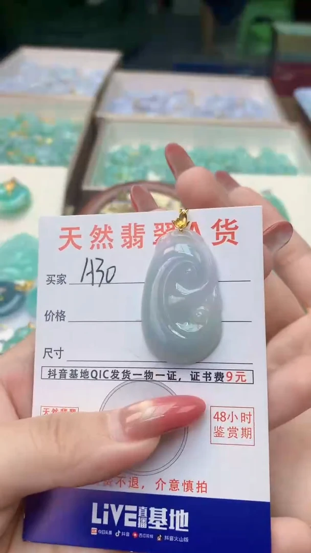 颈饰未镶嵌翡翠天然A货翡翠挂件
