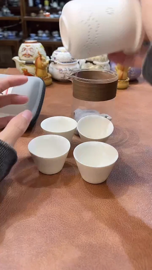真的很便宜会开片的旅行茶具