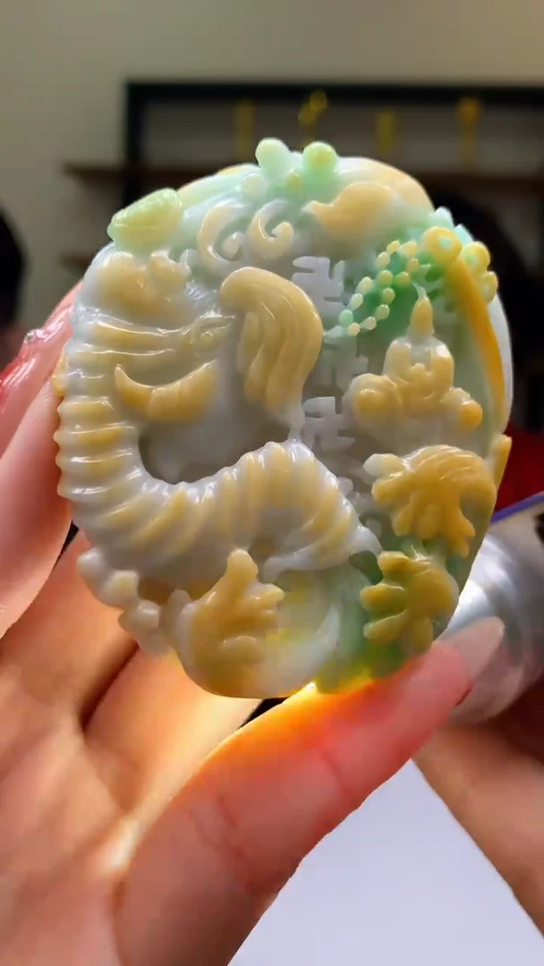 【闪购商品】定制翡翠未镶嵌1071ry-毛货挂件77