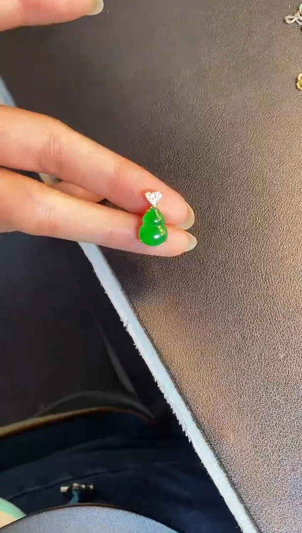 吊坠(不含链)银S925镶嵌翡翠1