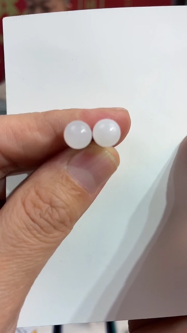 未镶嵌和田玉耳饰和田白玉耳钉