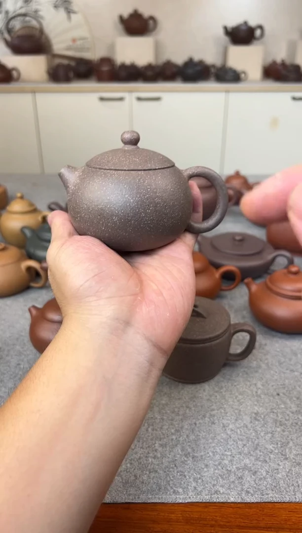 茶壶紫砂西施壶 段泥 半手工 180cc