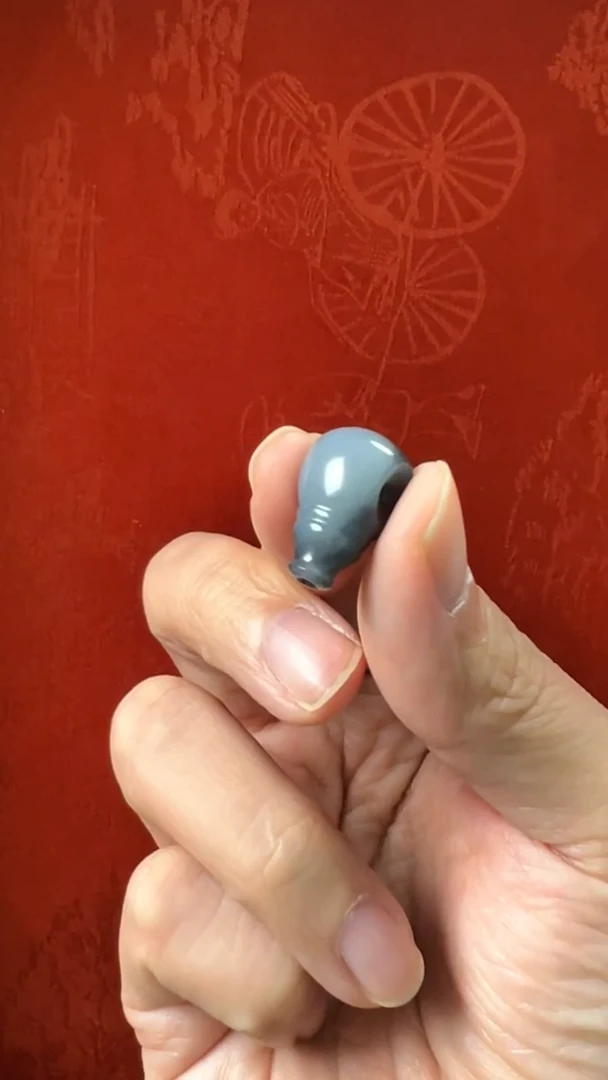 未镶嵌和田玉挂件新疆青花老熟三通