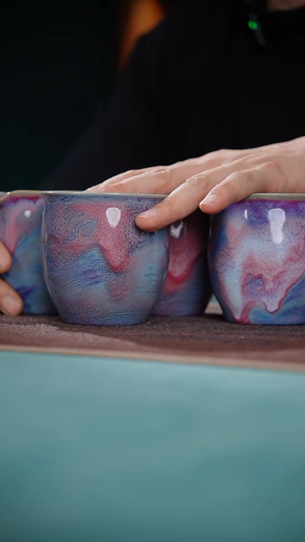 18-8大肚公道杯（悠然釉 窑变随机）