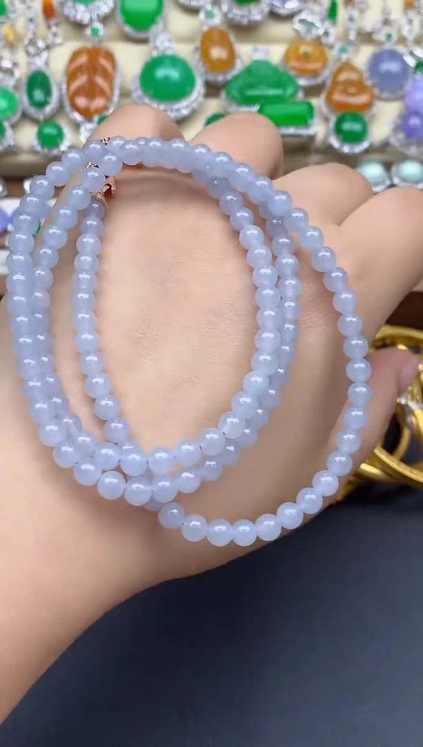 翡翠未镶嵌颈饰414-春日珠宝