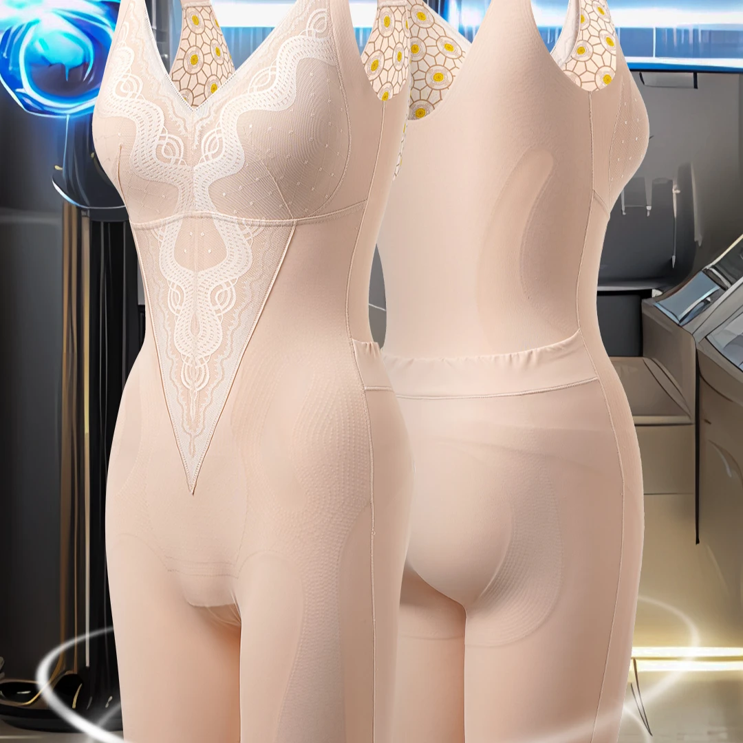 无痕塑身衣吊带款塑身衣收腹塑型提臀聚拢托胸连体衣S21