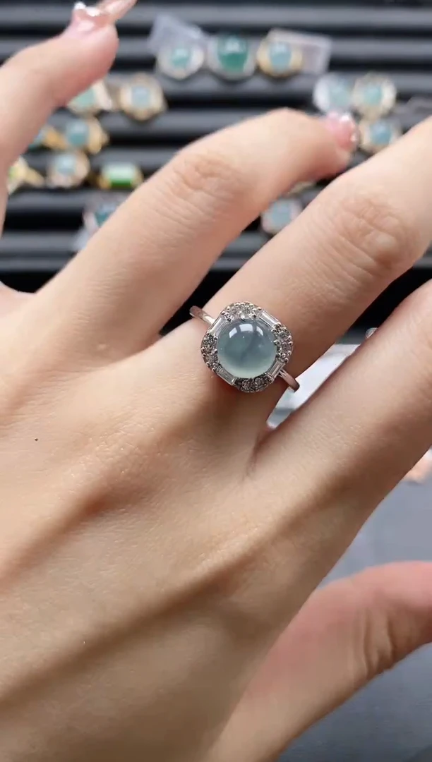 【闪购商品】翡翠戒指银S925镶嵌1111