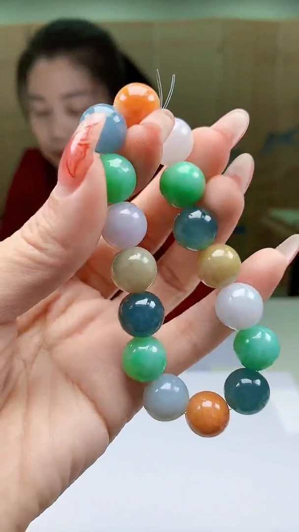 【闪购商品】定制翡翠未镶嵌4902ty-毛货手串93