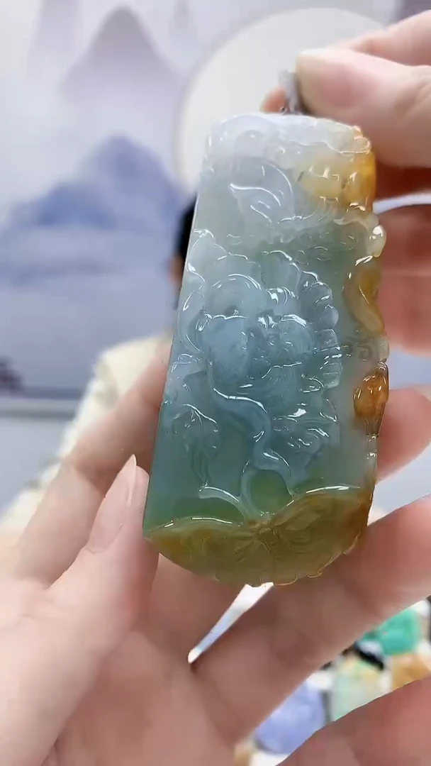 未镶嵌定制翡翠5160ry-毛货挂件82