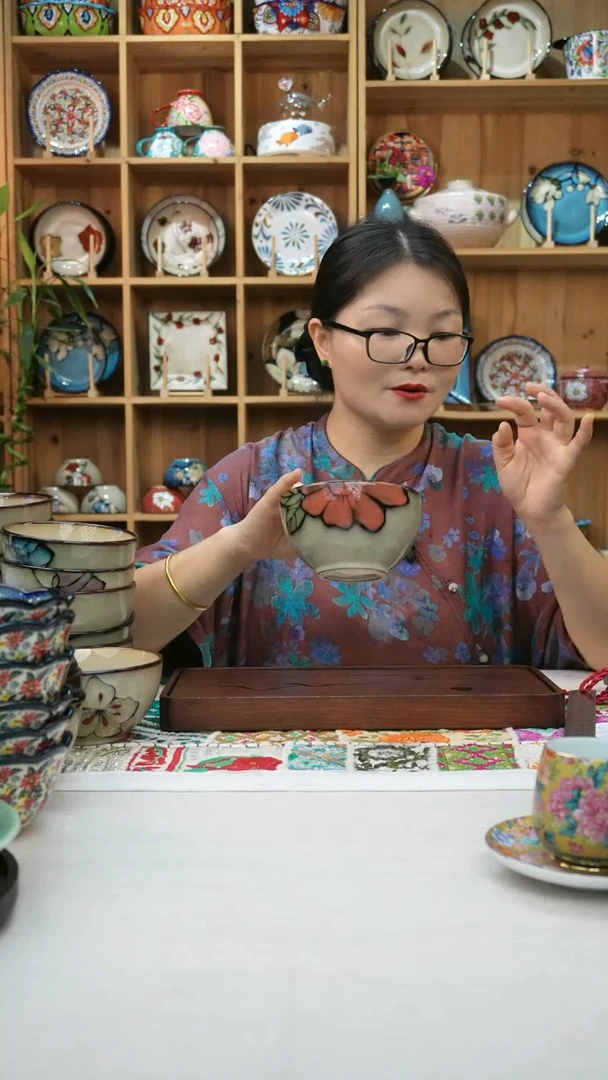 瓷片小可高温陶瓷餐具一组两只米饭碗