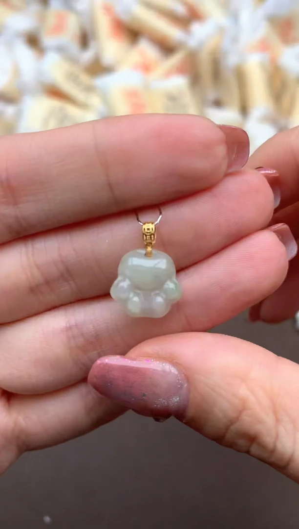 【闪购商品】翡翠挂件18K金镶嵌一