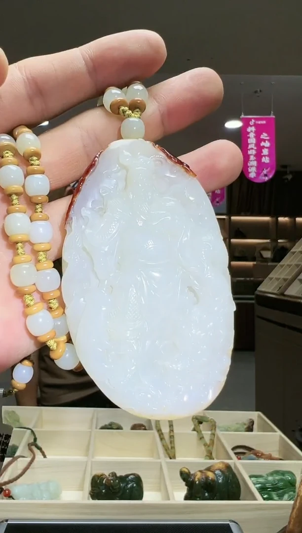 和田玉未镶嵌挂件精品关公