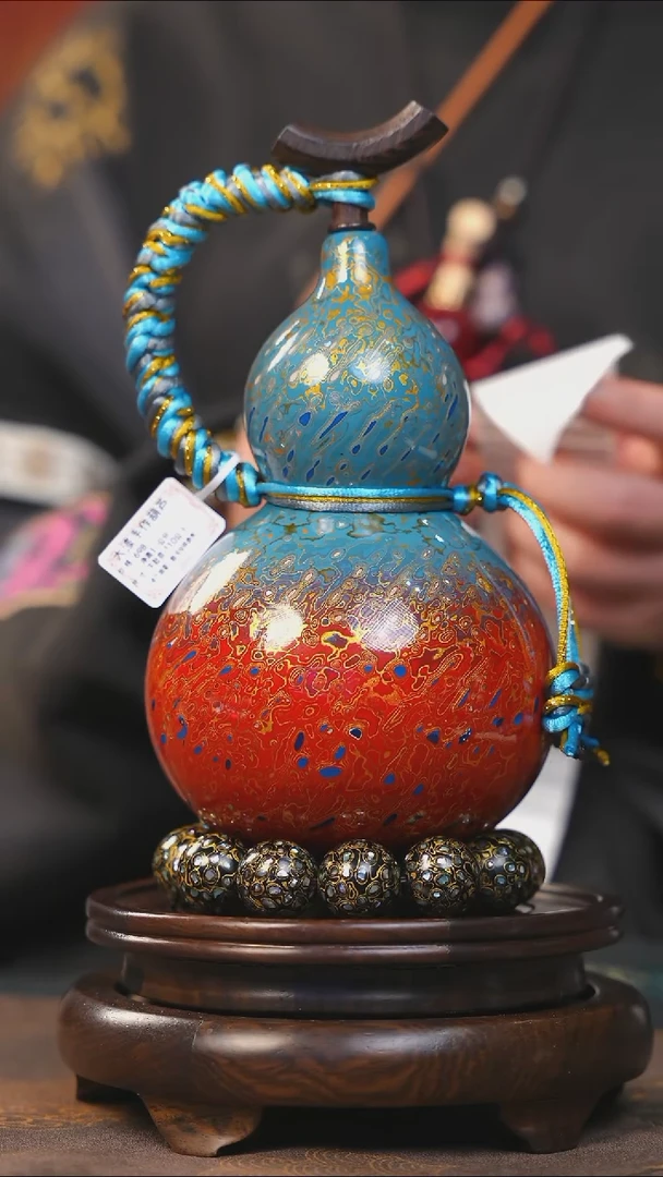 【闪购商品】YW163漆艺酒葫芦不包手串及旋转底座