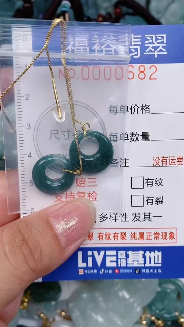 翡翠未镶嵌颈饰...0000682