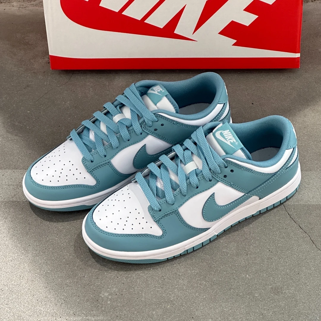 NIKE耐克 DUNK LOW 男款绿白色低帮复古百搭运动休闲板鞋官方正品