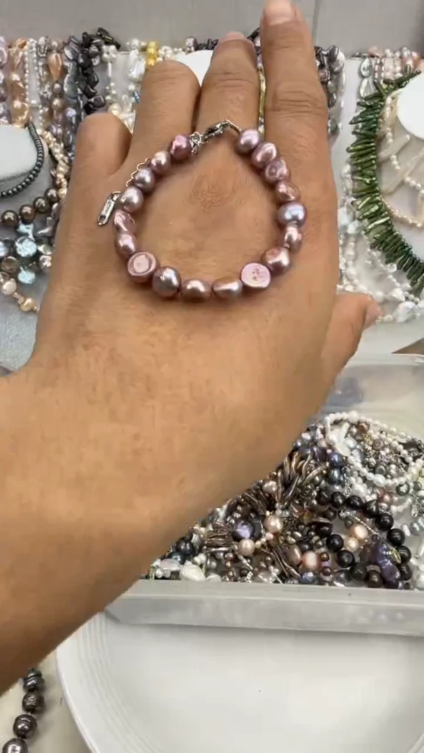 颈饰银S925镶嵌淡水珍珠1