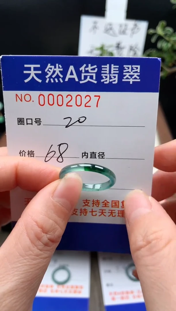 未镶嵌戒指翡翠20#