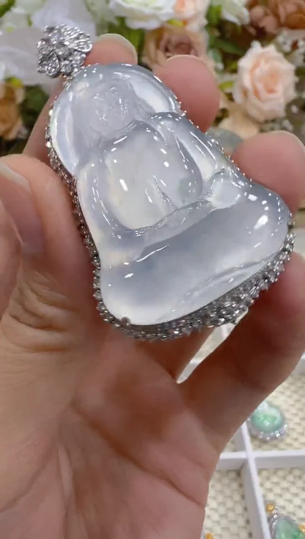 吊坠(不含链)18K金镶嵌翡翠多样性团购发一件