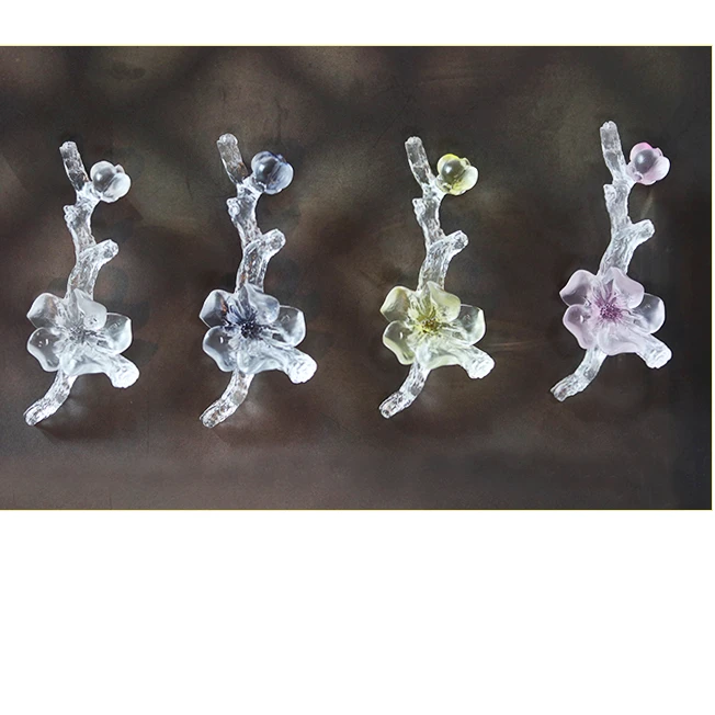 东方器韵-心緣堂【琉璃梅花笔搁】摆件茶道配件礼盒装伴手礼工艺