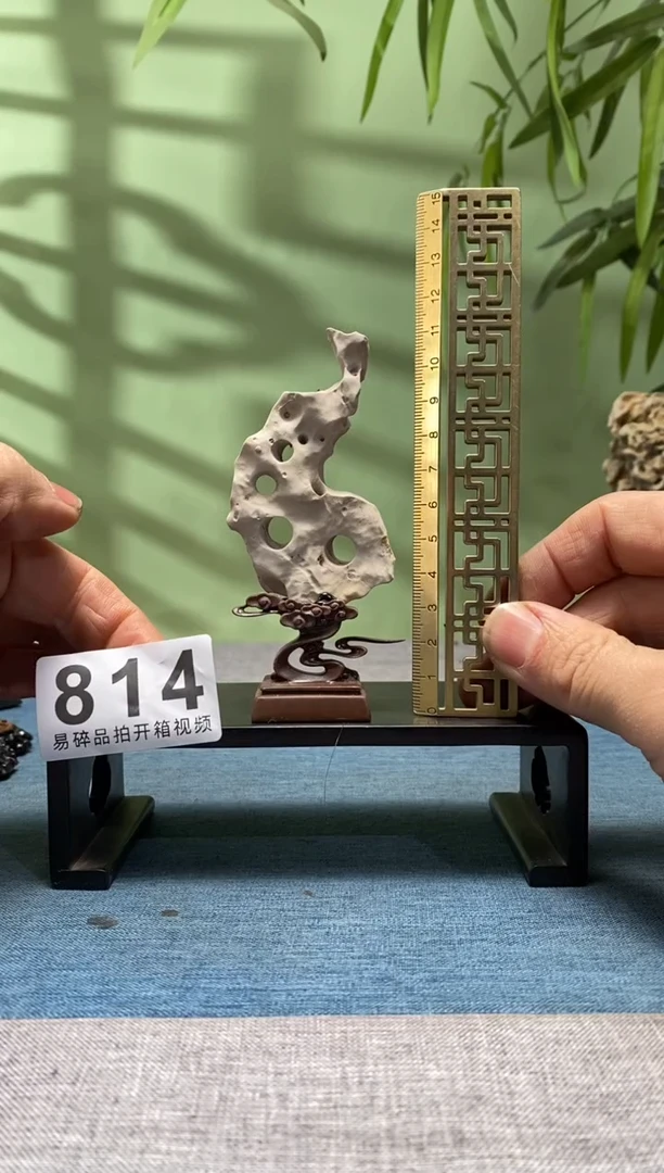 【闪购商品】树脂制品底座 石头是青州玲珑石814号