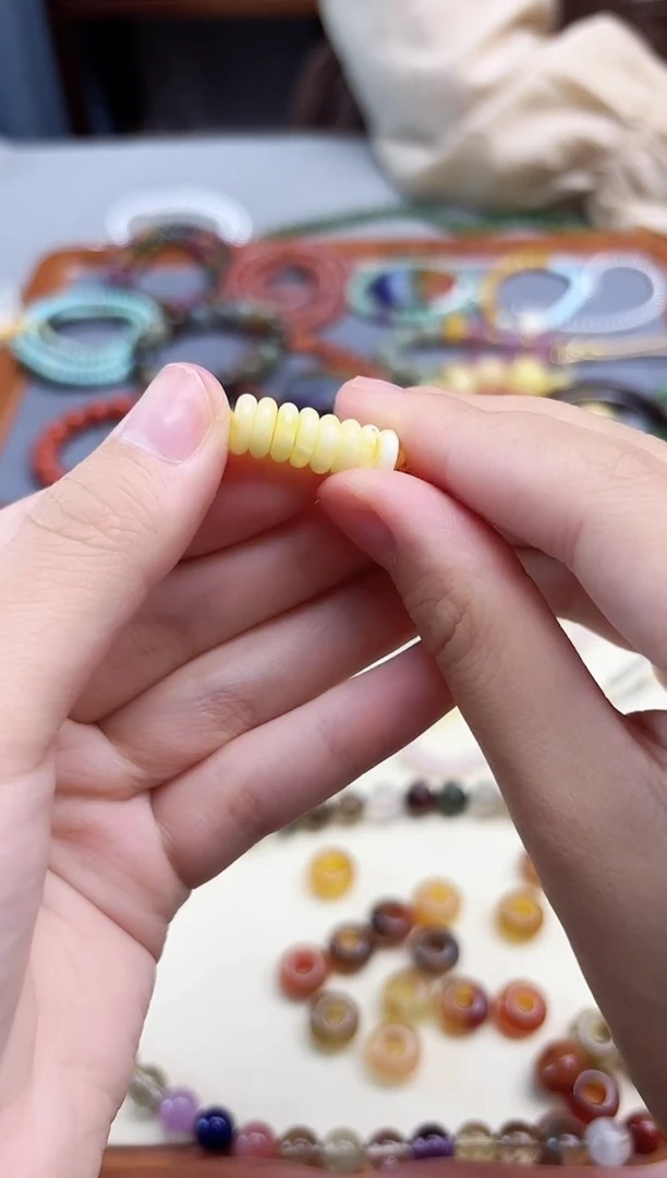 裸石蜜蜡未镶嵌蜜蜡片珠配饰一套GW