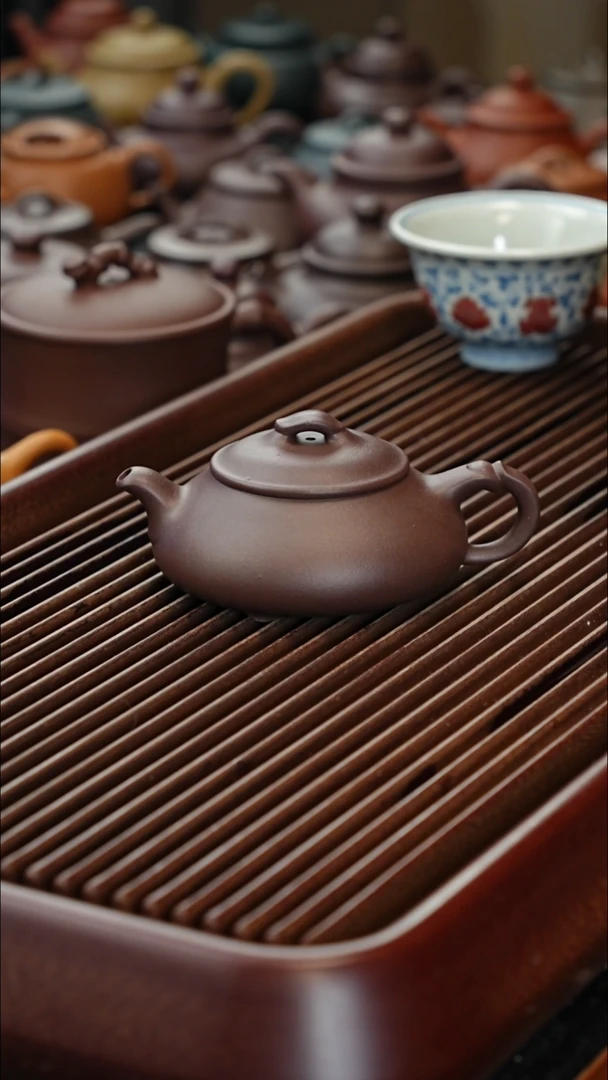 茶壶紫砂陈腐四底简瓢160cc