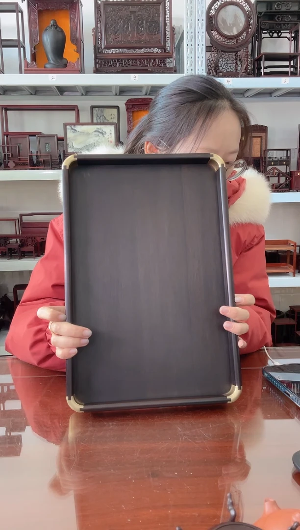 【闪购商品】东非黑黄檀（紫光檀）茶盘36*24    130